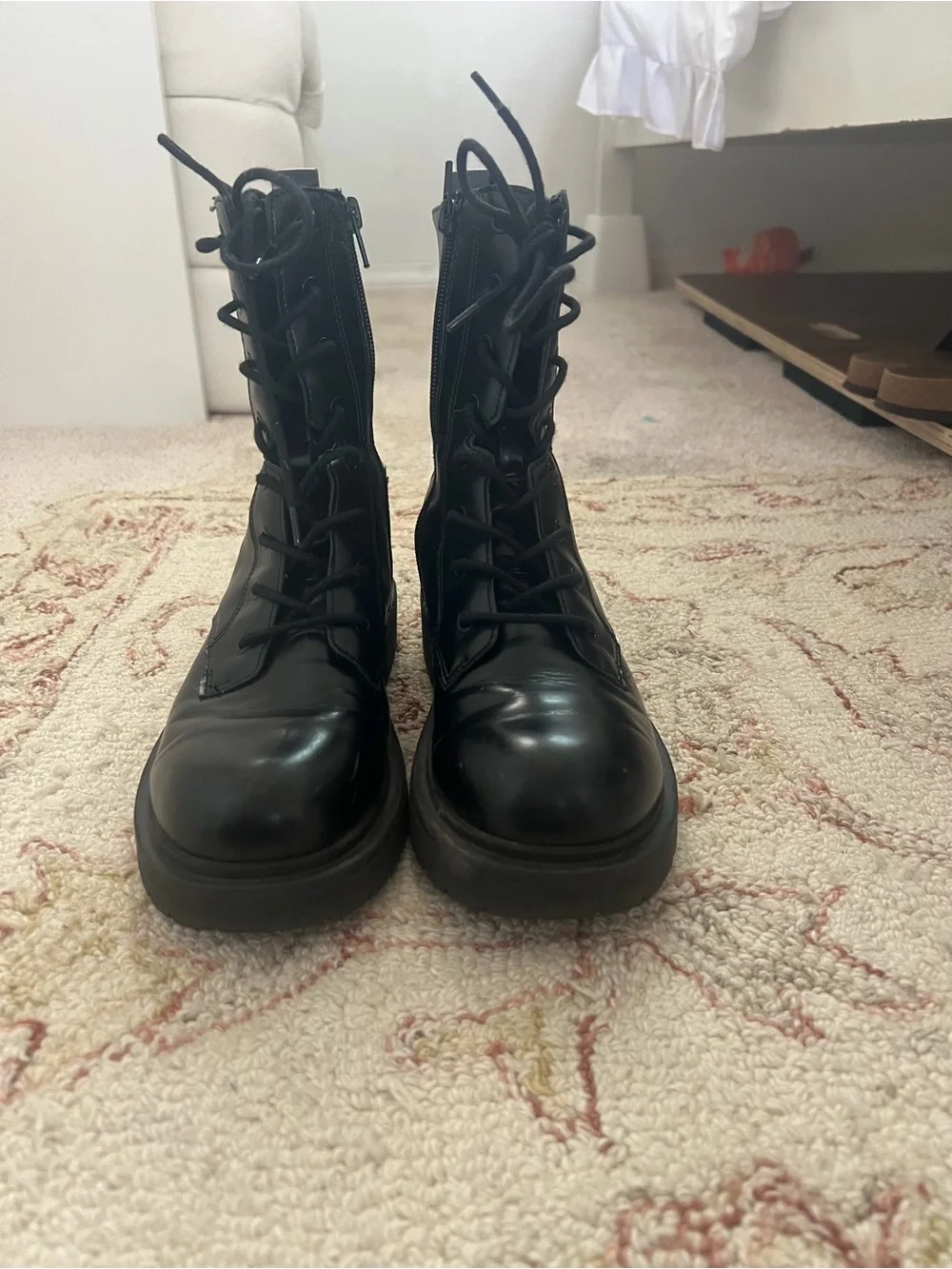 Zara Black Lug Sole Boot